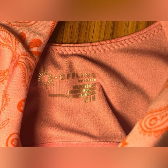 Bundle of 2 Offline Aerie Real Me Low Key Longline Sports Bra Pink Blue Size M - Picture 7 of 10